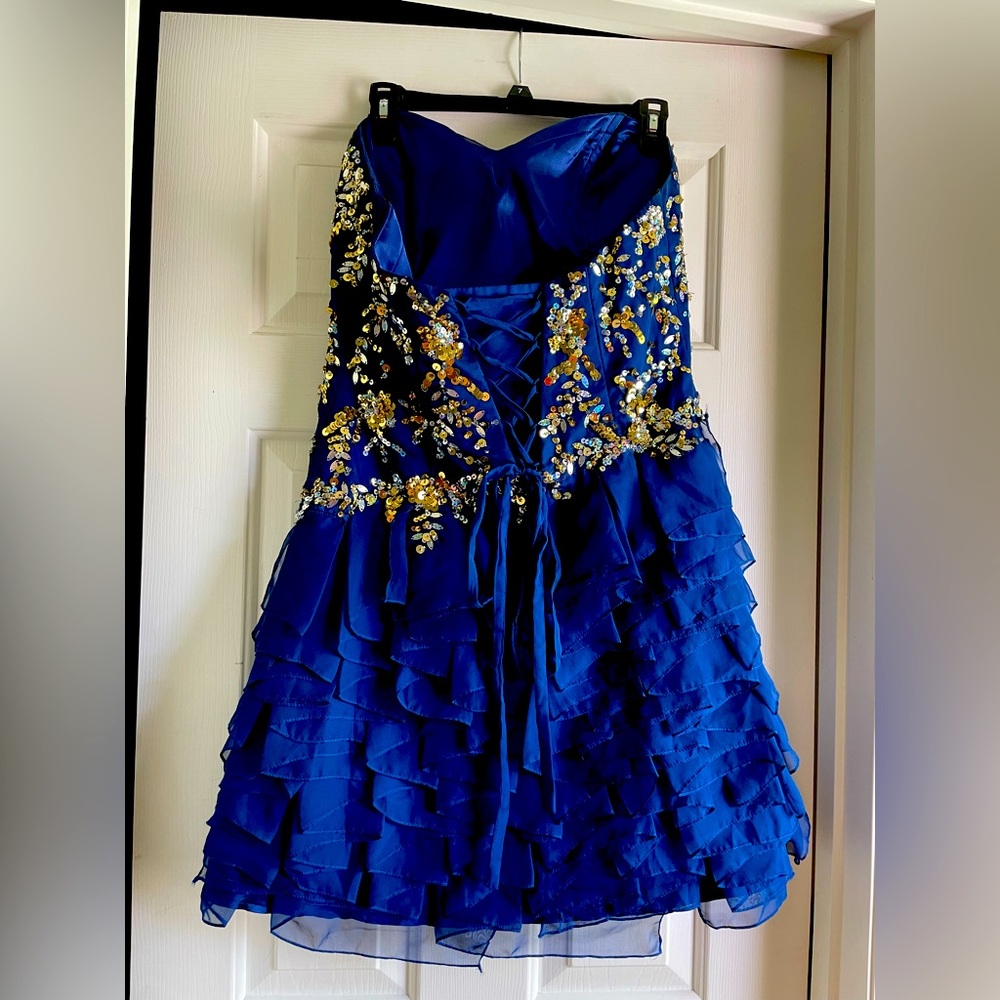 Princess Collection Blue Sequin Dress Size:14 - Picture 2 of 3